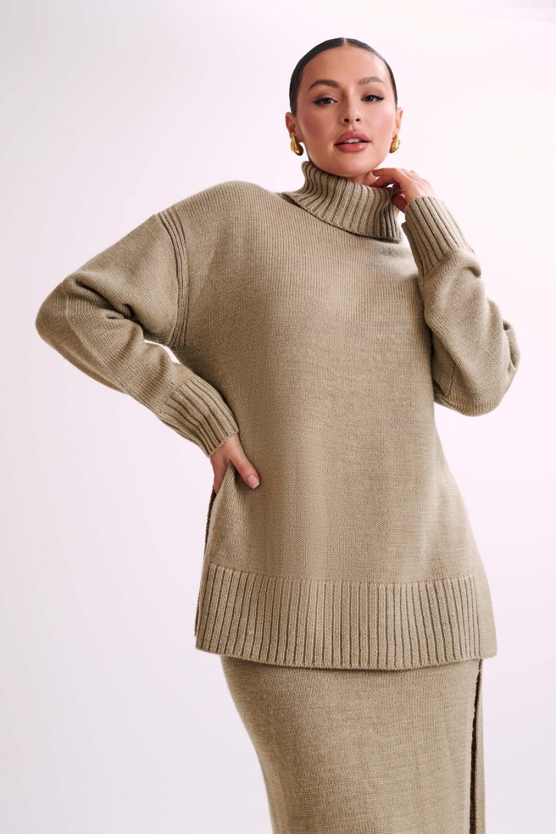 Meshki Brittany High Neck Knit レディース セーター ピンク 日本 | O3R-1793