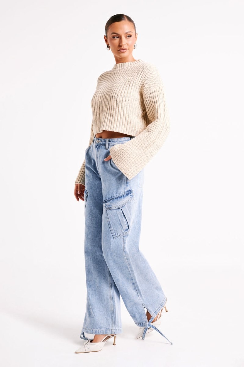 Meshki Didi Cropped Knit レディース セーター Weiß 日本 | C9X-1309