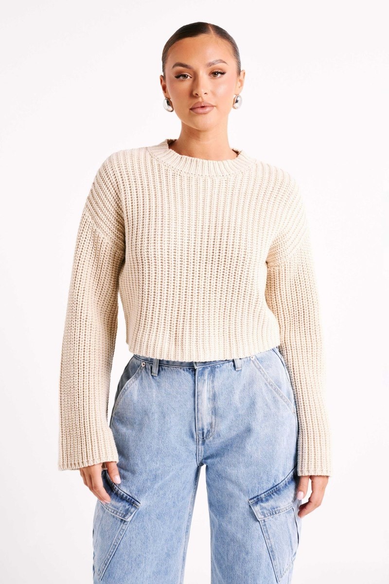 Meshki Didi Cropped Knit レディース セーター Weiß 日本 | C9X-1309