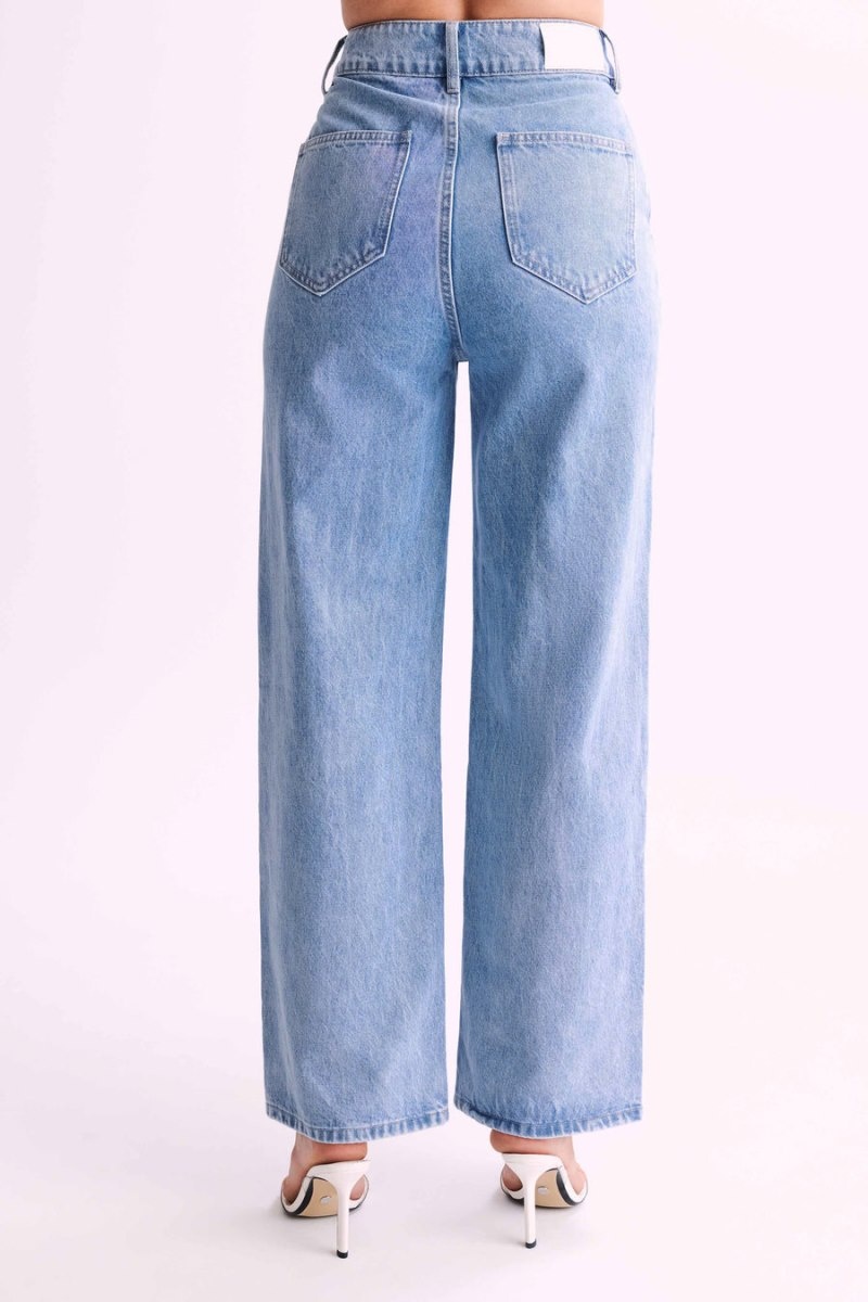 Meshki Roxy ワイド Leg High Waist Denim レディース ジーンズ 青 日本 | Z6E-4160