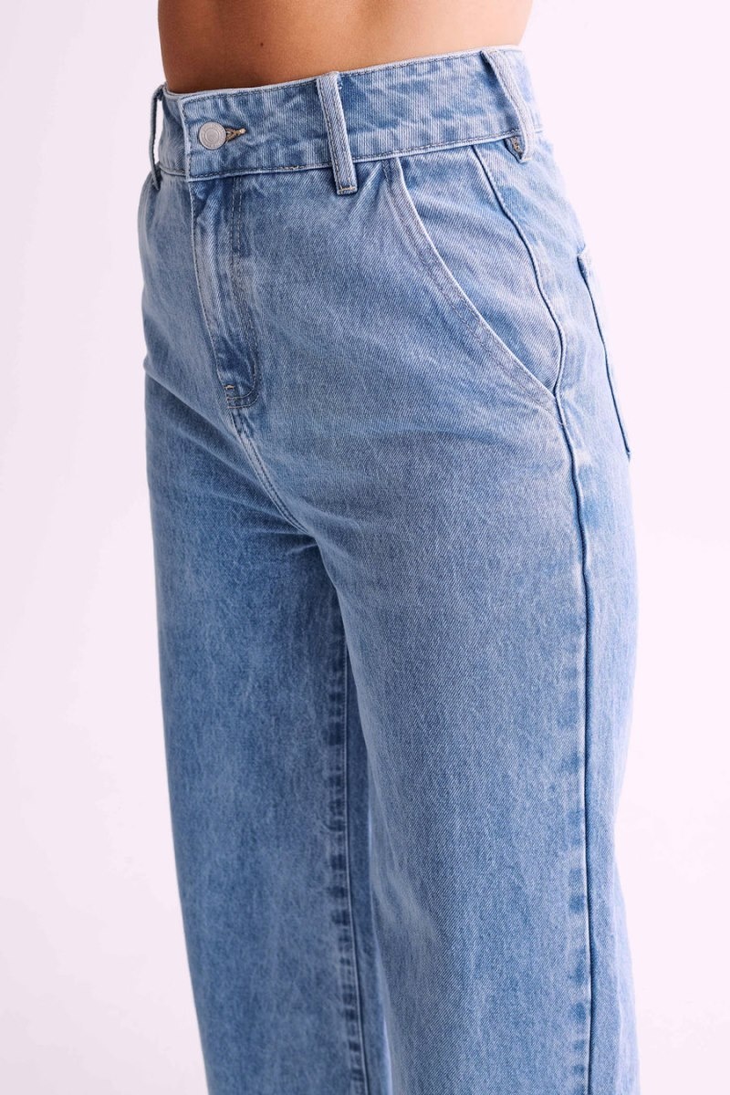 Meshki Roxy ワイド Leg High Waist Denim レディース ジーンズ 青 日本 | Z6E-4160