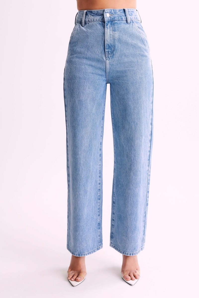 Meshki Roxy ワイド Leg High Waist Denim レディース ジーンズ 青 日本 | Z6E-4160